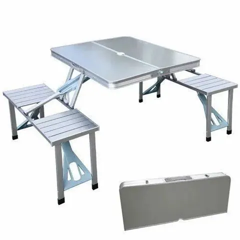 Portable Folding Picnic Table Set with 4 Benches — image 1